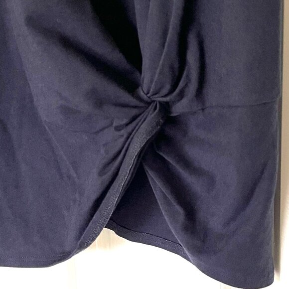 Theory Women's Twist Front Pima Cotton Tank Top – Size P (0) | Navy Blue - Picture 4 of 5